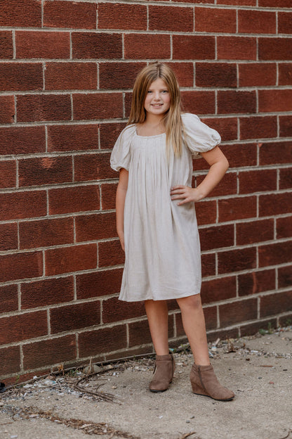 NAVAEH GIRLS LINEN DRESS