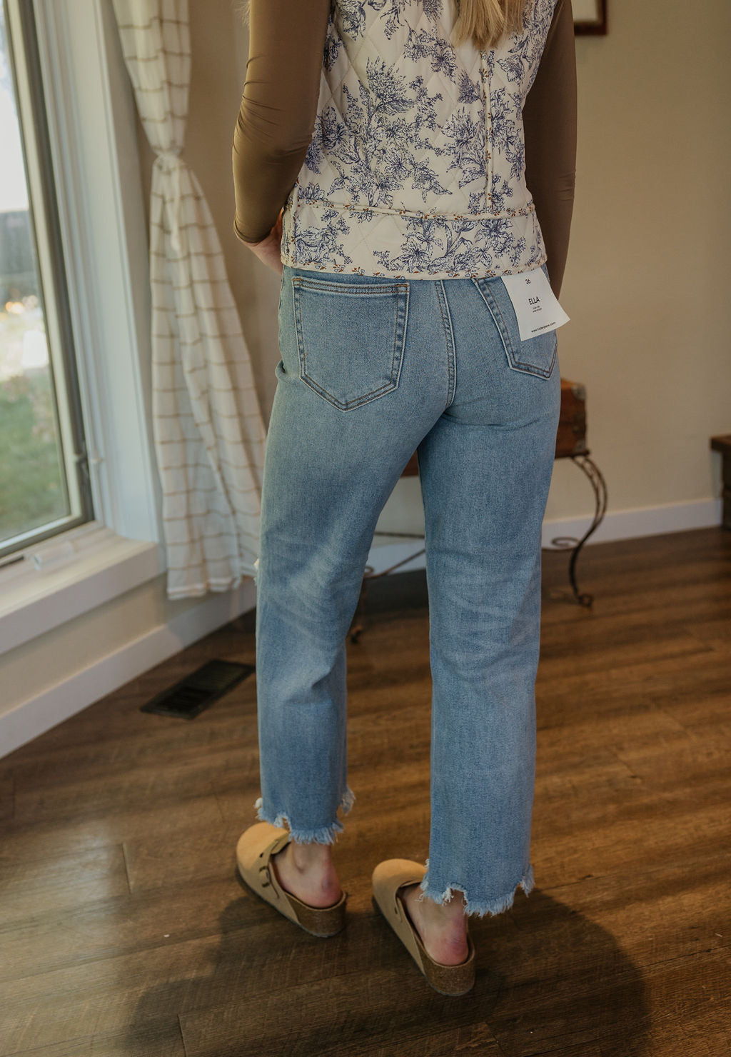 ELLA HIGH RISE WIDE STRAIGHT JEAN BY IVY & CO