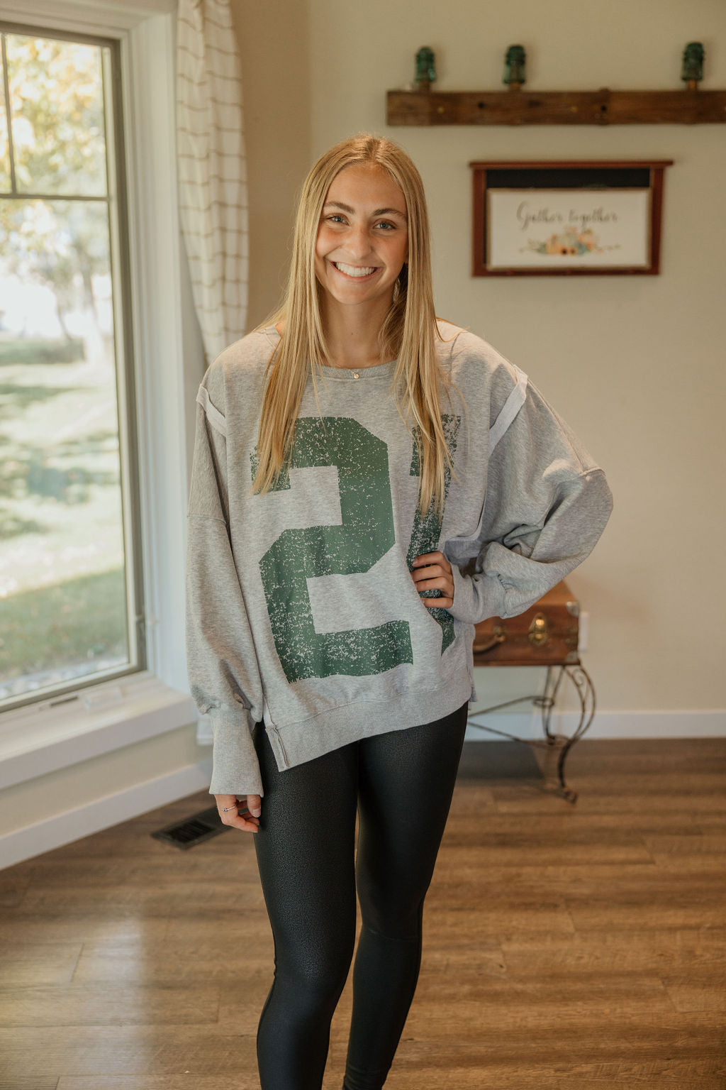 VARSITY FADED PRINT PULLOVER BY IVY & CO