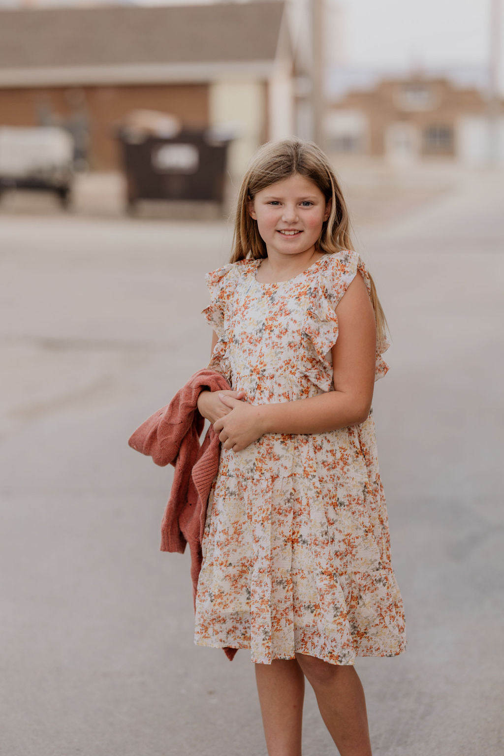 KENNEDY GIRLS RUST FLORAL RUFFLE TIERED DRESS – B Fierce Boutique, Inc KENNEDY GIRLS RUST FLORAL RUFFLE TIERED DRESS – B Fierce Boutique, Inc
