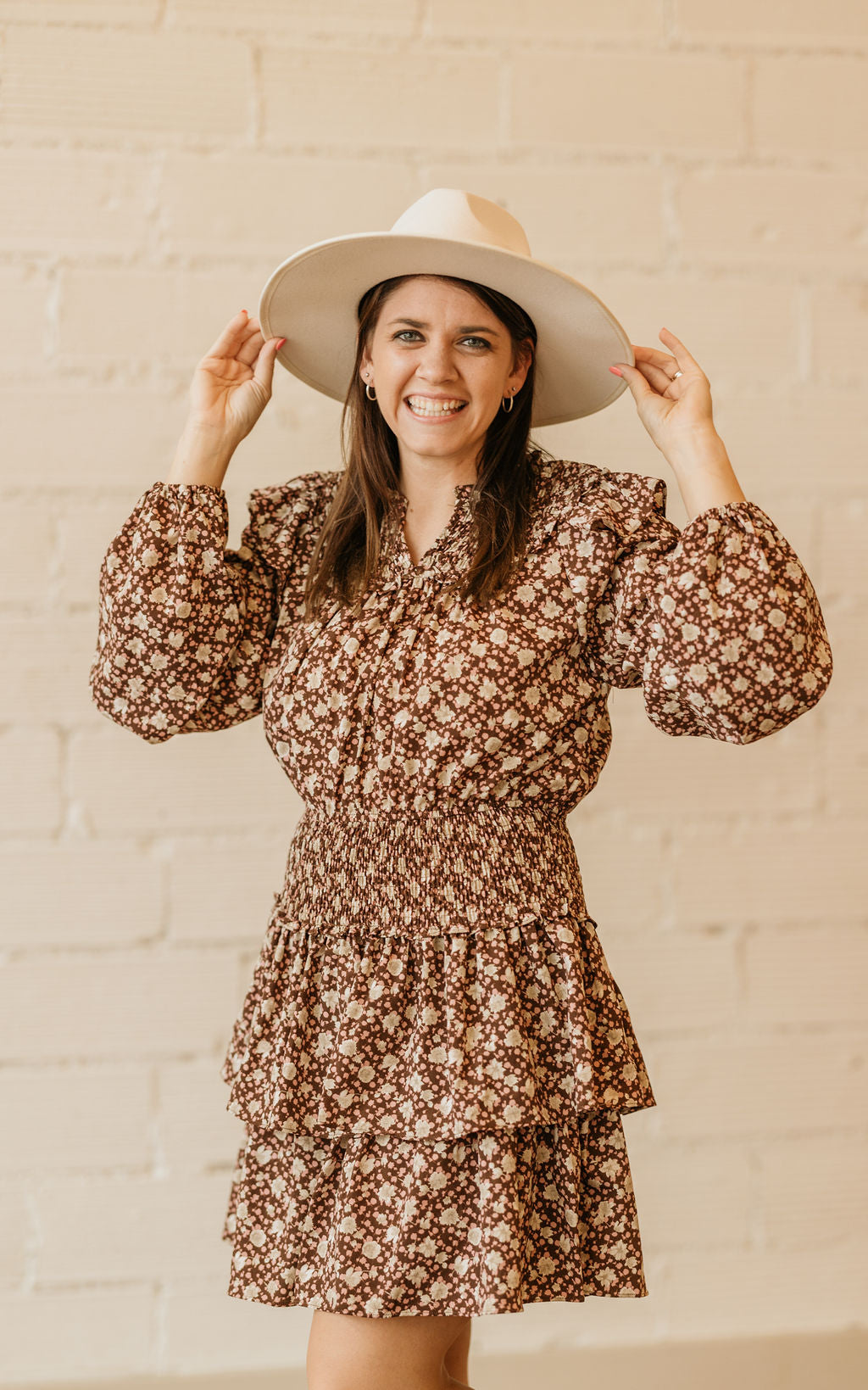 AVERIE FLORAL RUFFLE LONG SLEEVE DRESS B Fierce Boutique, Inc. AVERIE FLORAL RUFFLE LONG SLEEVE DRESS B Fierce Boutique, Inc.