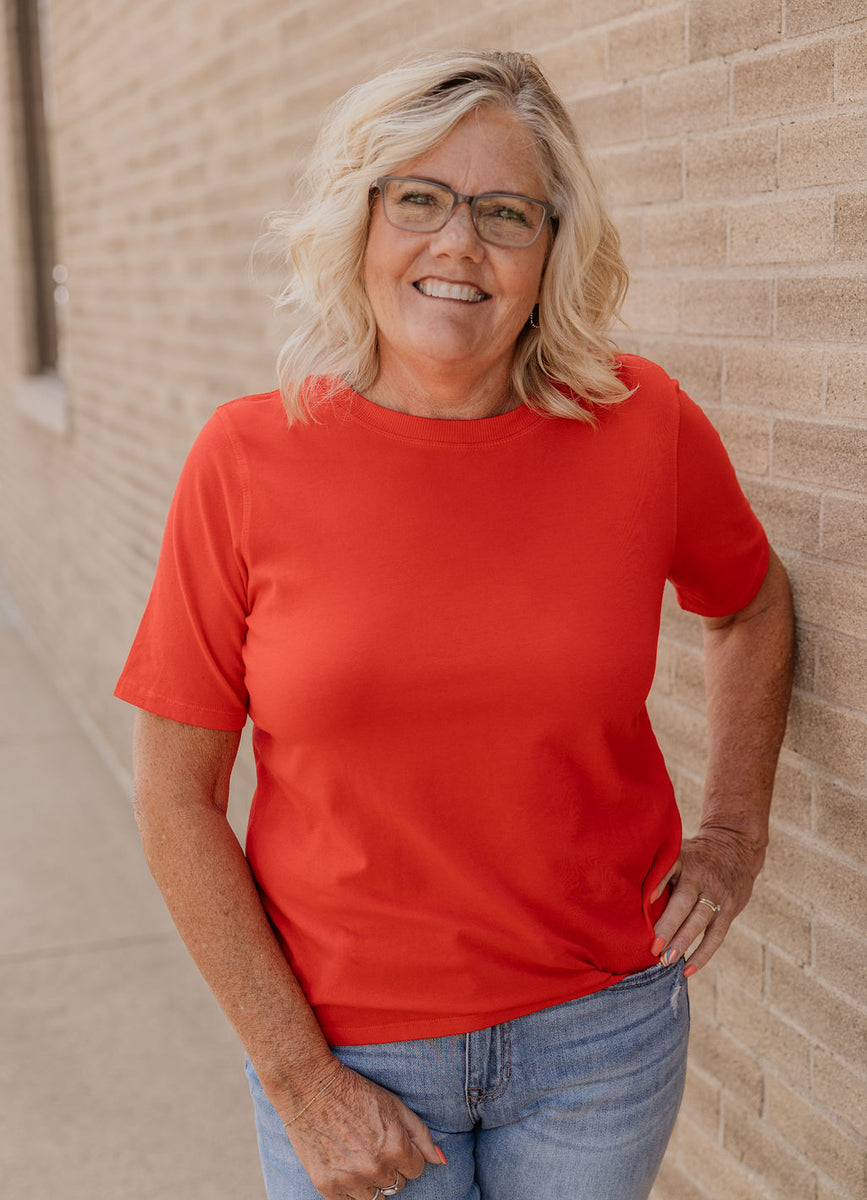 PERRI CLASSIC BOXY FIT TEE MULTIPLE COLOR OPTIONS – B Fierce Boutique, Inc.