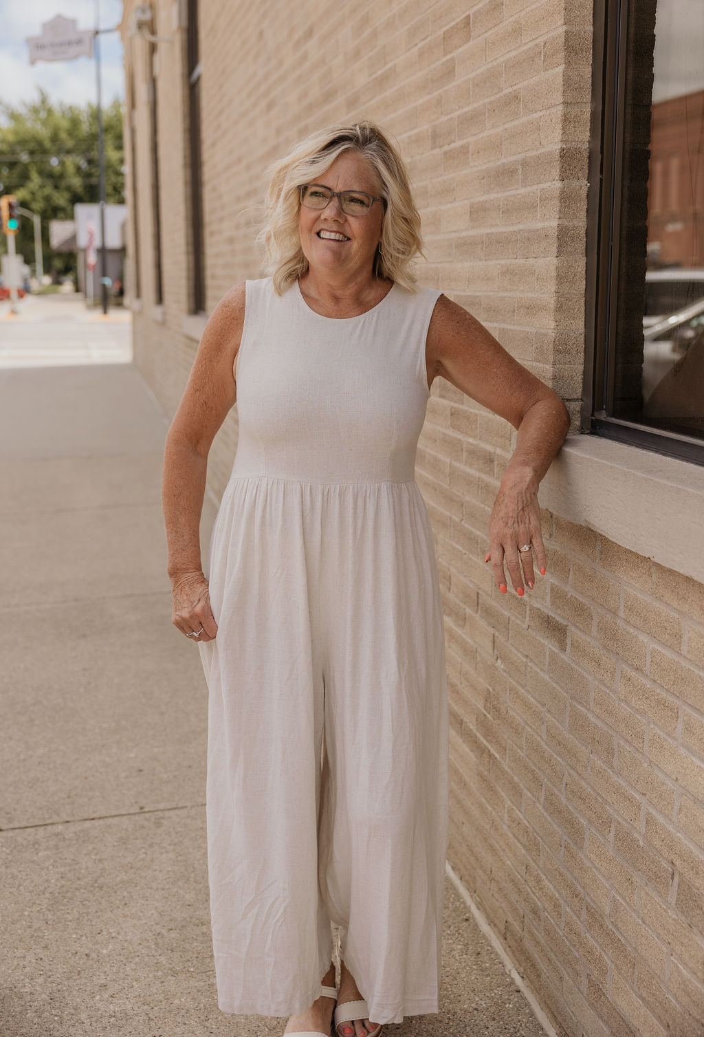 DORY LINEN WIDE LEG JUMPSUIT