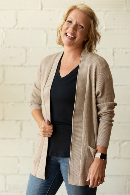 LYNN WAFFLE KNIT CARDIGAN 4 COLOR OPTIONS