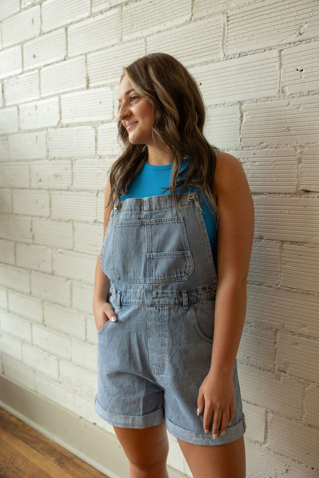 LONI DENIM SHORTALL BY IVY & CO