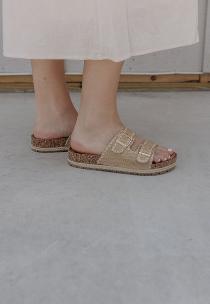 ABBY EMBROIDERED BIRK STYLE SANDALS