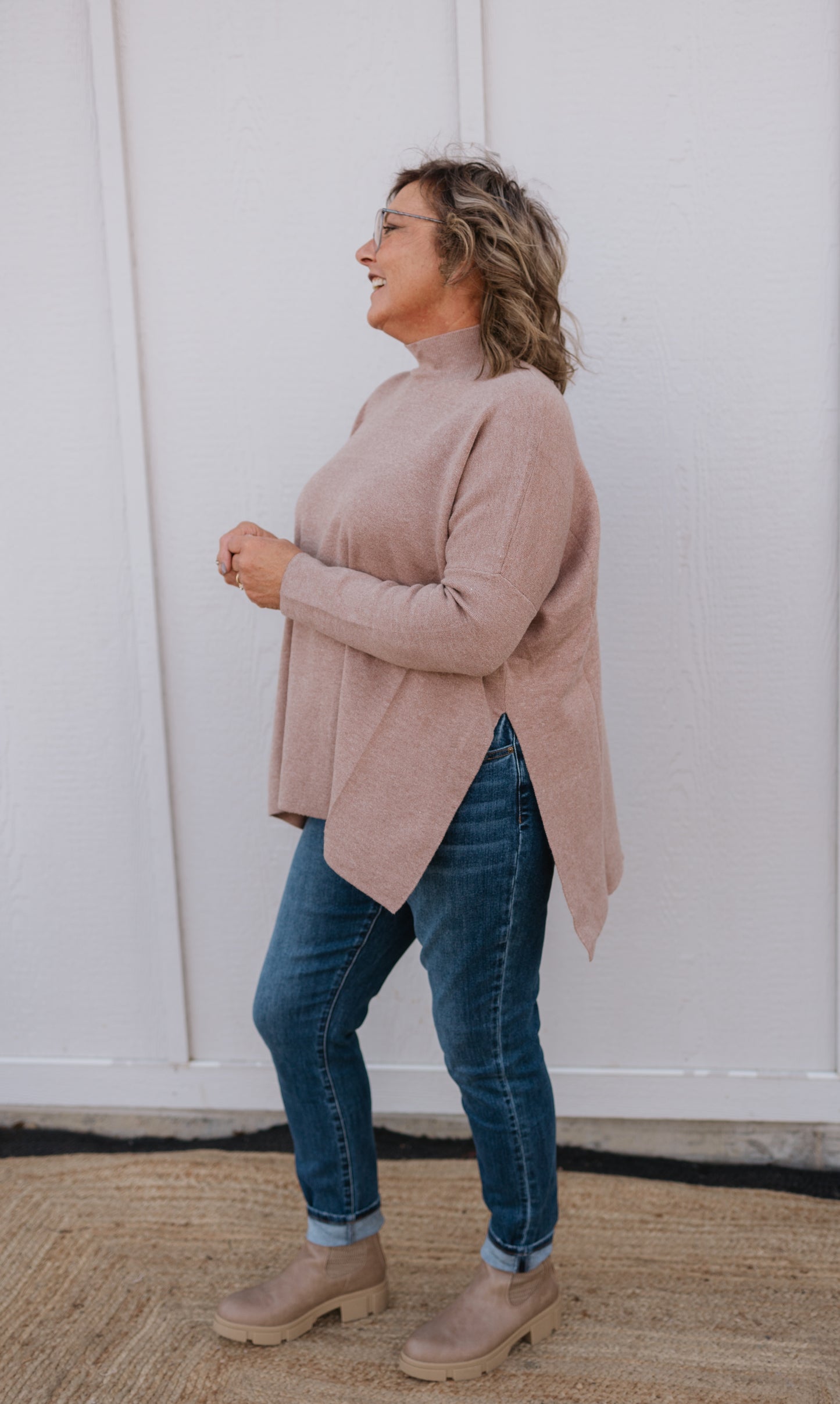 ANDREA MOCK NECK SWEATER 2 COLOR OPTIONS