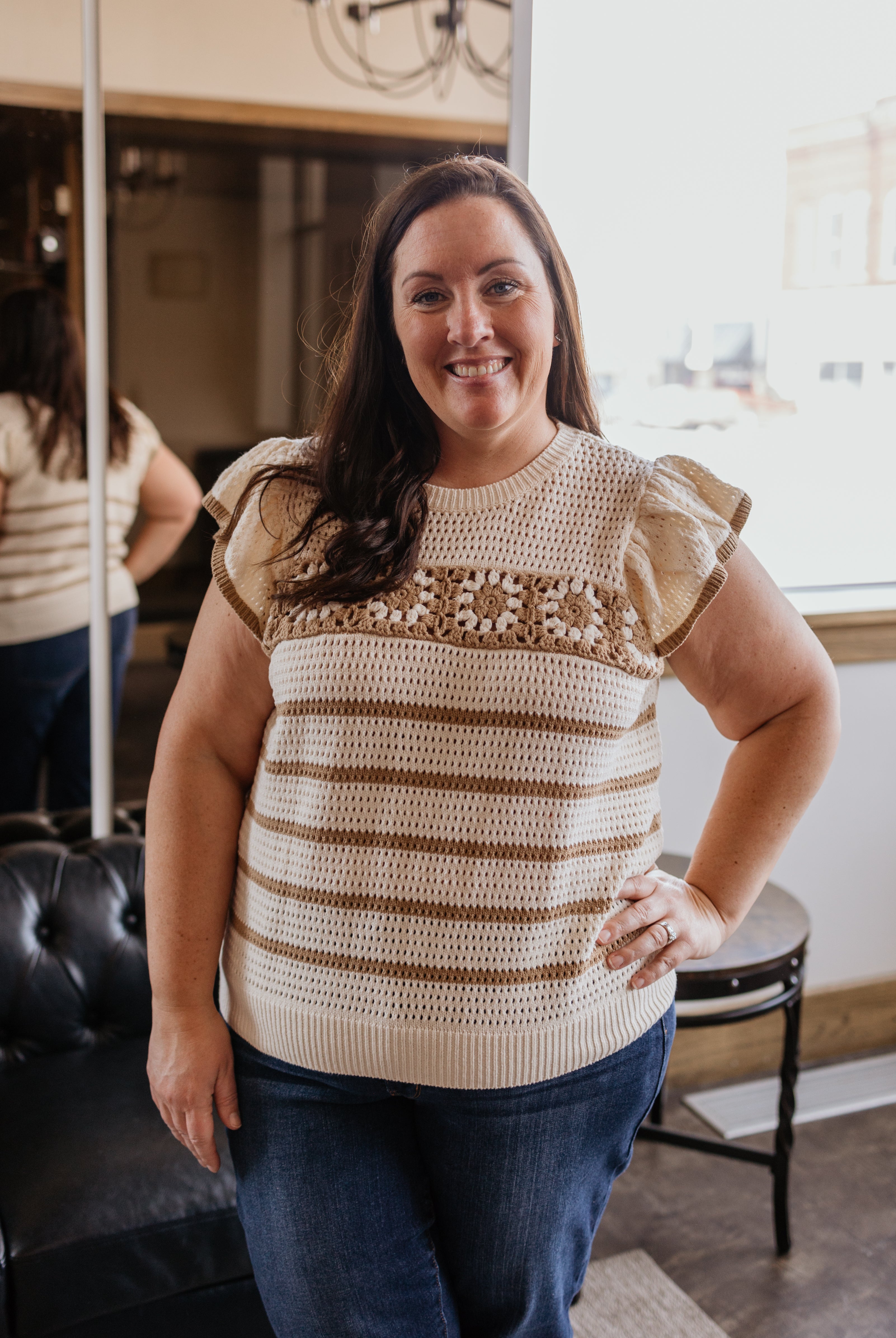 ruffle knit top