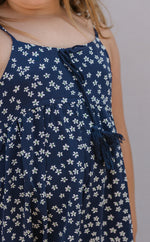 INDIE GIRLS NAVY WITH WHITE FLORAL SPAGHETTI STRAP DRESS