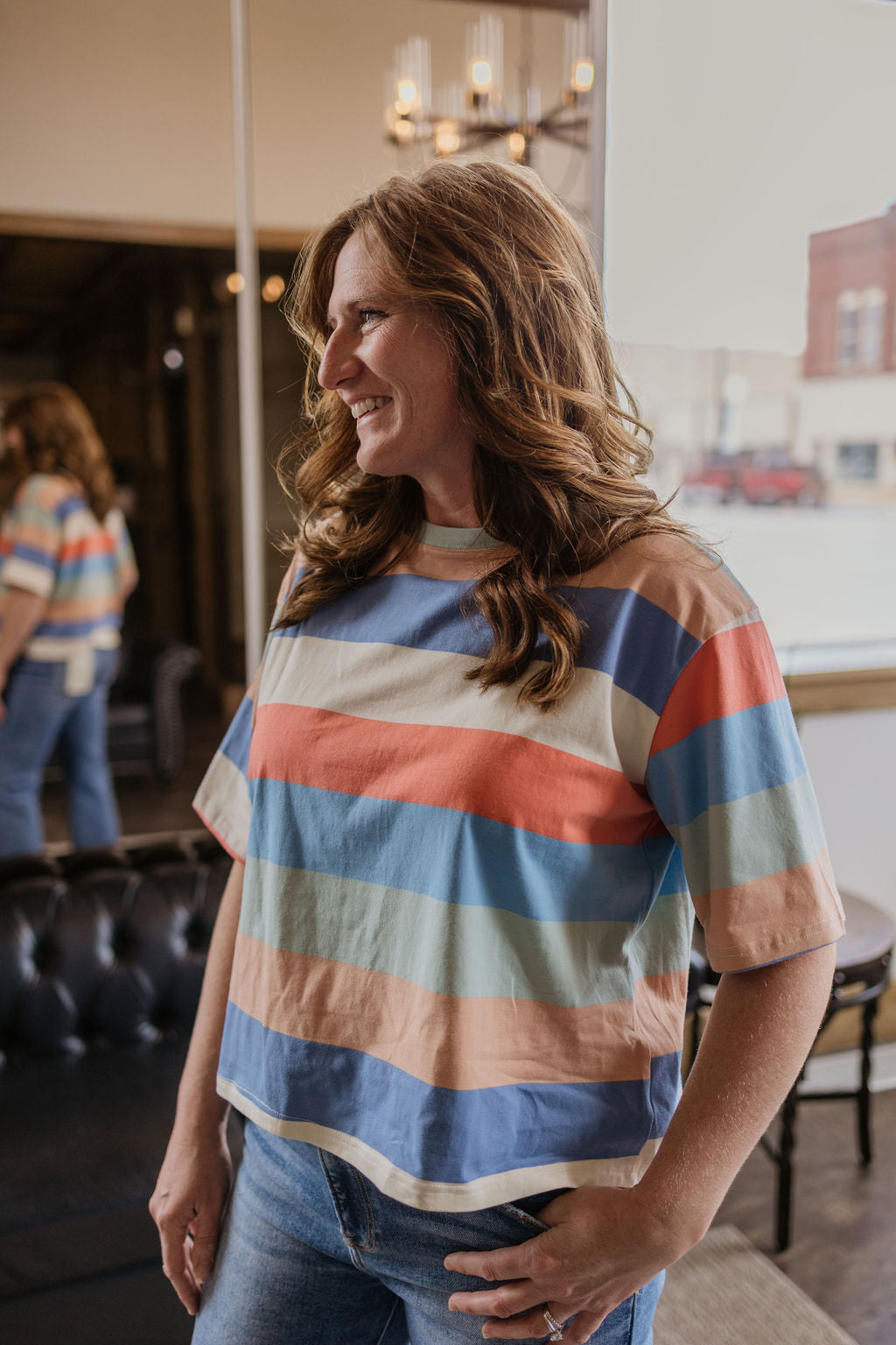 LAKELYN STRIPED CASUAL TOP 2 COLOR OPTIONS
