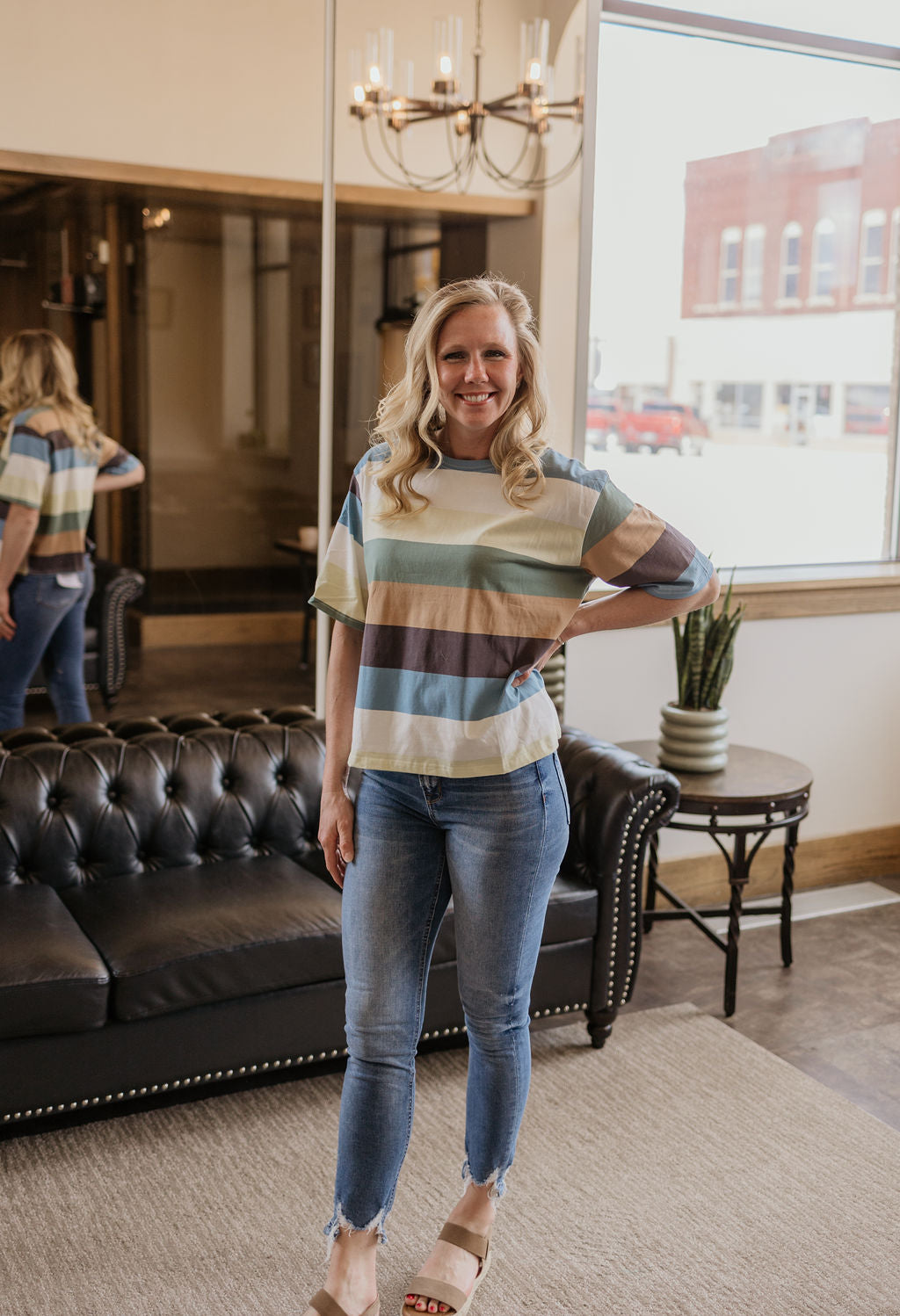 LAKELYN STRIPED CASUAL TOP 2 COLOR OPTIONS