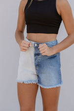 CHELSEY TWO TONE JEAN SHORTS BY IVY & CO