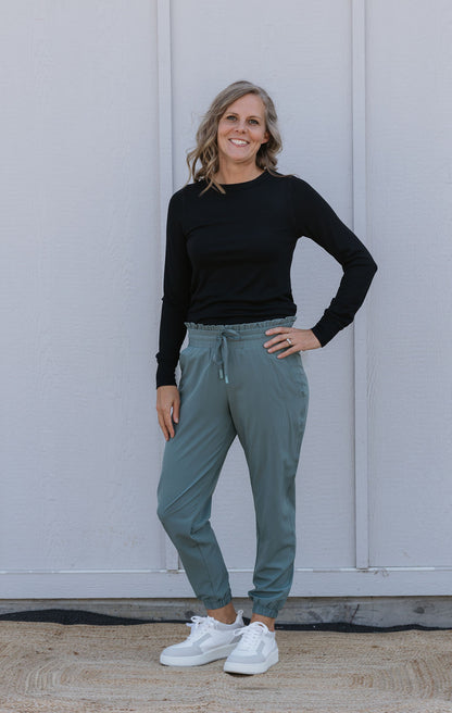 STACY LONG SLEEVE TOP MULTIPLE COLOR OPTIONS