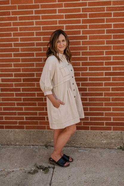 LULA BUTTON DOWN DRESS