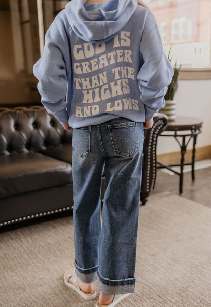 GODS GREATER THAN THE HIGHS AND LOWS YOUTH SWEATSHIRT