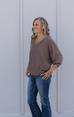 MELAINA RIBBED PUFF SLEEVE TOP 2 COLOR OPTIONS