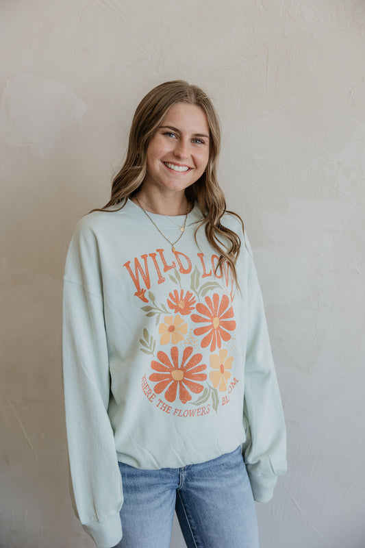 WILD LOVE CREWNECK SWEATSHIRT BY IVY & CO