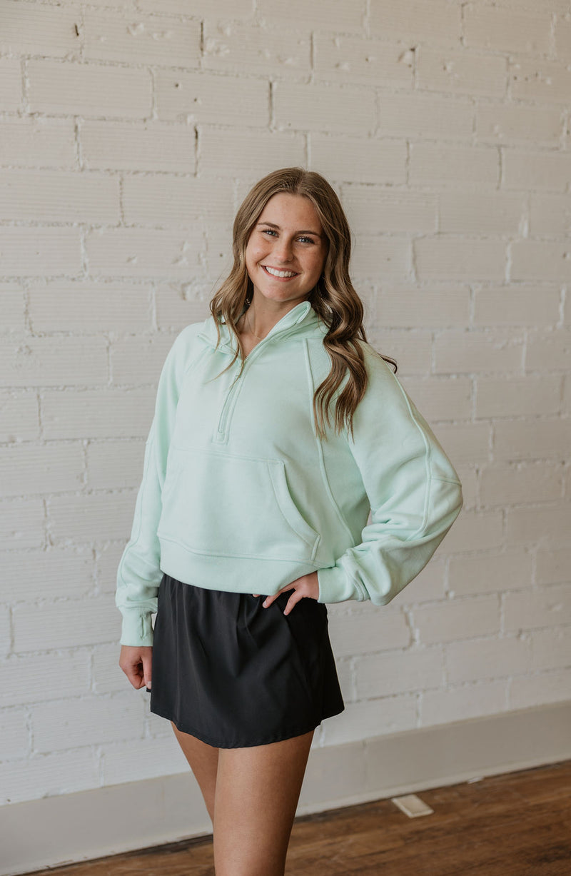 BRIANA MINT QUARTER ZIP UP JACKET BY IVY & CO