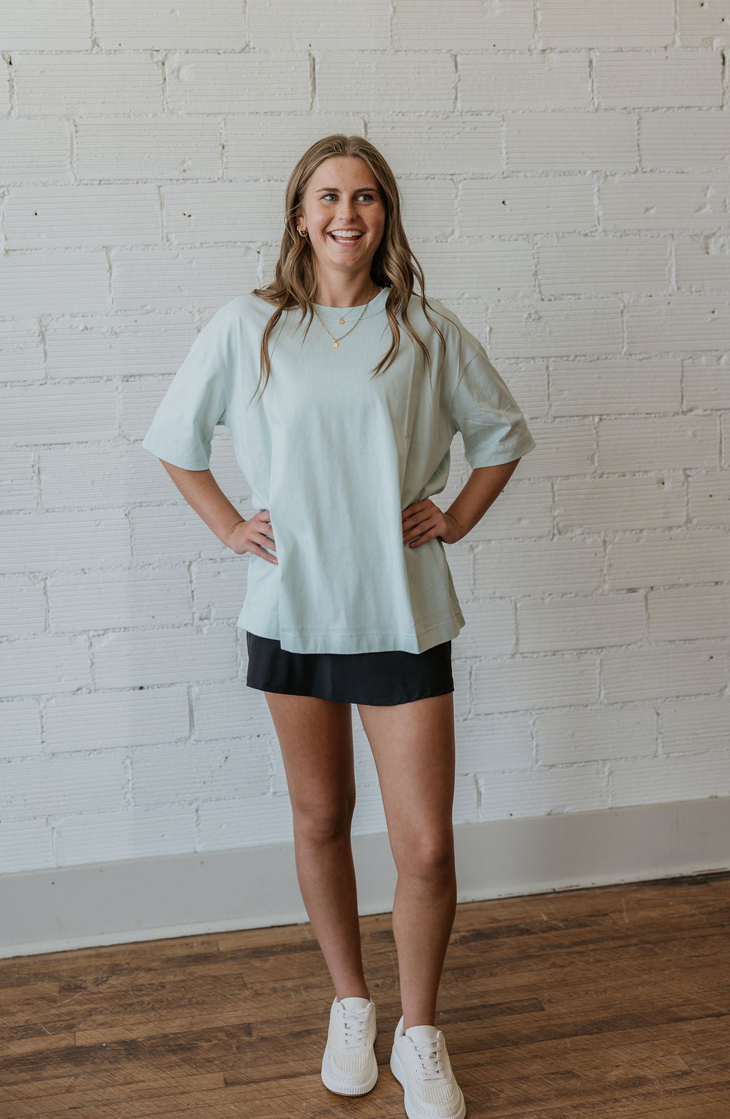 MADDIE MINT OVERSIZED BASIC TOP BY IVY & CO