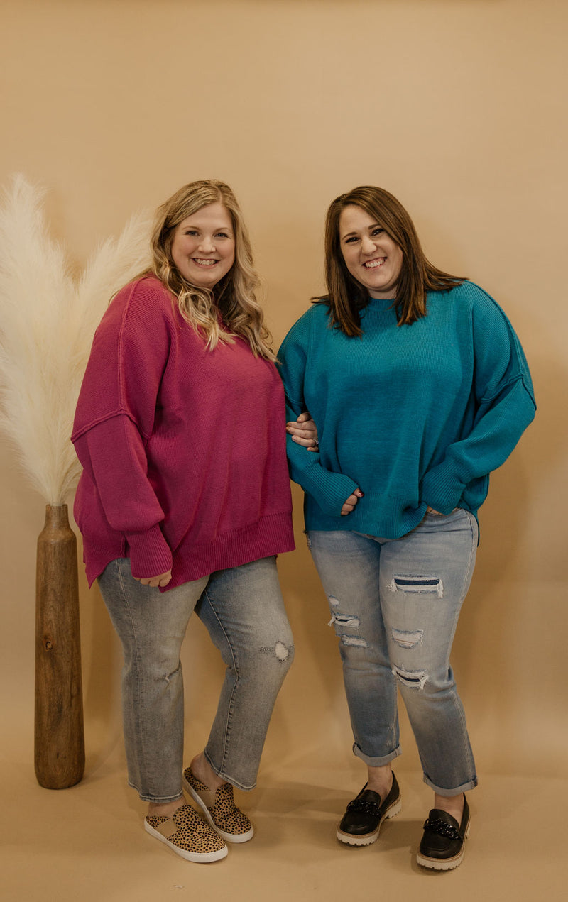 NANCI OVERSIZED SWEATER 2 COLOR OPTIONS AVAILABLE IN CURVY & REGULAR