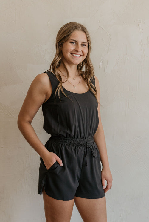 CAYLIN BLACK CASUAL ROMPER BY IVY & CO