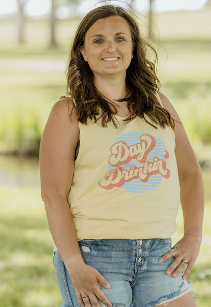 DAY DRINKIN' LIGHT YELLOW TANK TOP