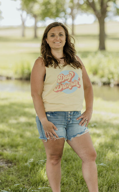 DAY DRINKIN' LIGHT YELLOW TANK TOP