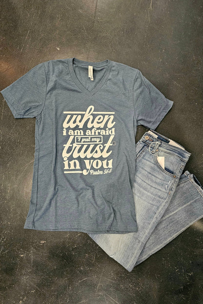 PUT MY TRUST IN YOU V-NECK GRAPHIC TEE