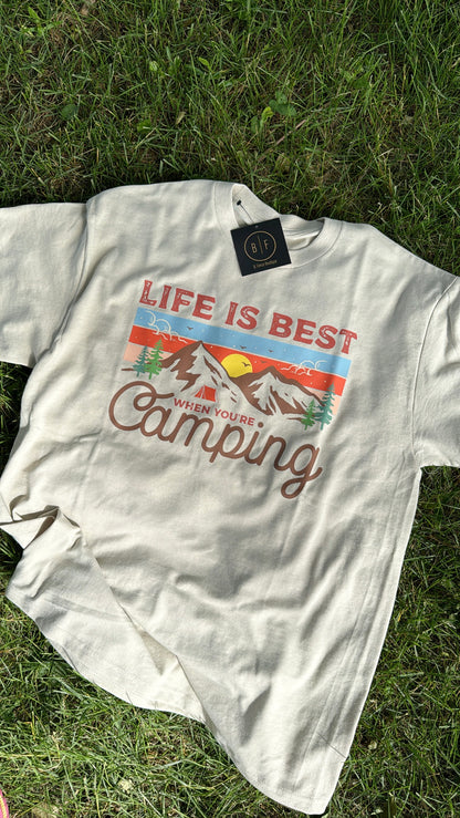 LIFE IS BETTER WHEN YOU'RE CAMPING GRAPHIC TEE