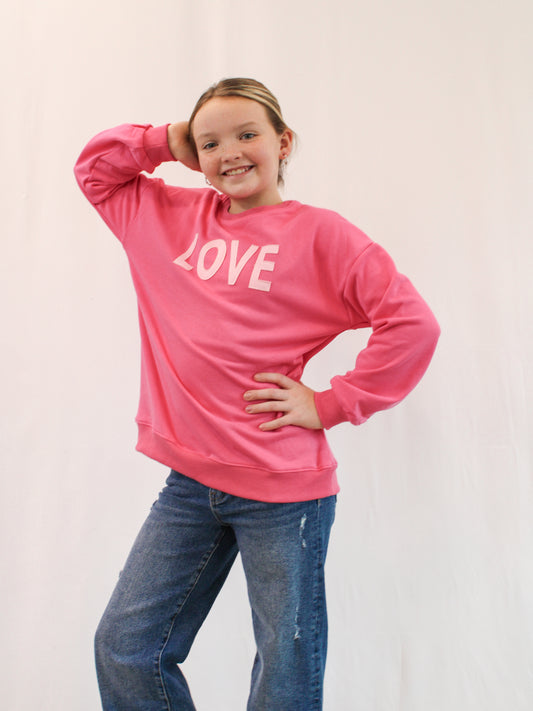 LOVE GIRLS CREWNECK SWEATSHIRT