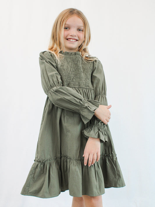 RITA GIRLS SMOCKED DRESS