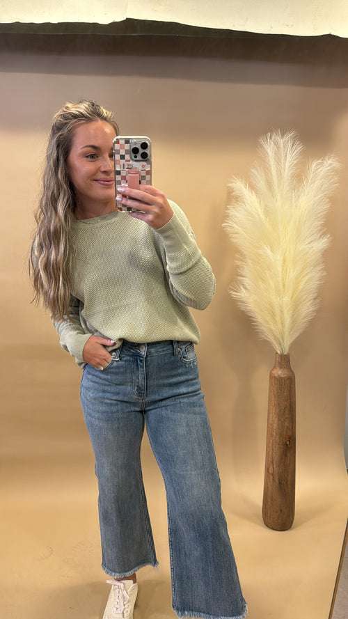 SADIE TEXTURED LIGHTWEIGHT SWEATER 3 COLOR OPTIONS