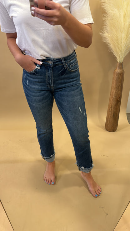 JAIDEN MEDIUM WASH CUFFED JEAN