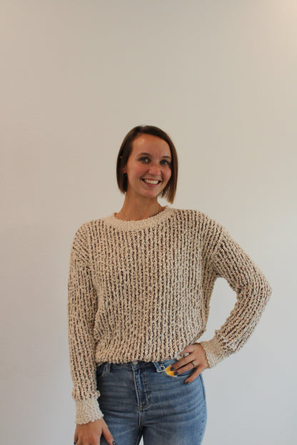 LILLIET POPCORN YARN SWEATER