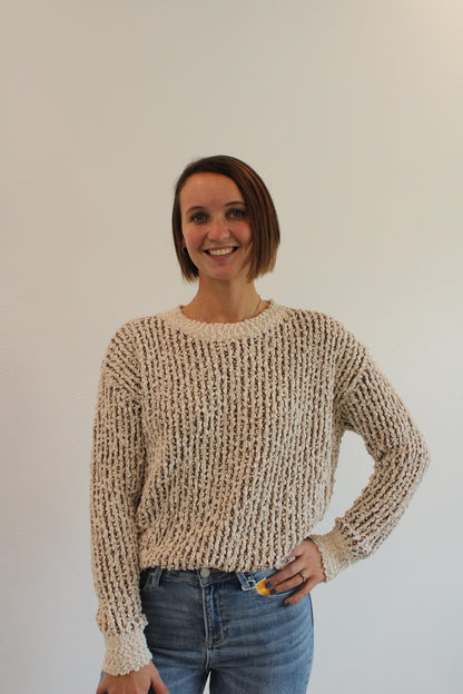 LILLIET POPCORN YARN SWEATER