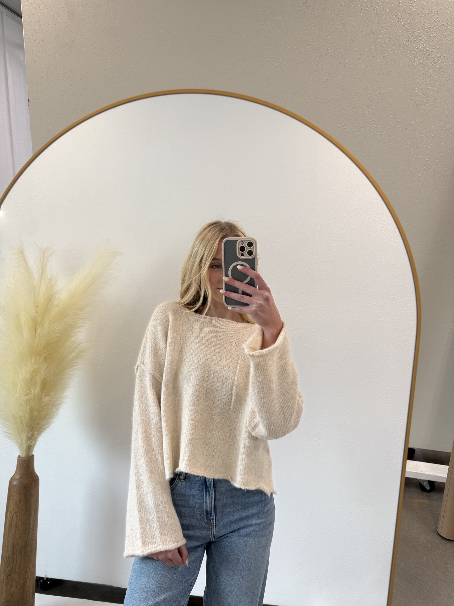 MILA MELANGE KNIT SWEATER