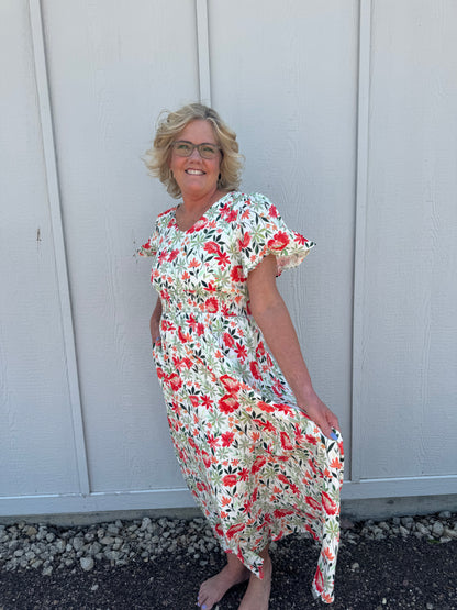 VIKKI FLORAL MAXI DRESS