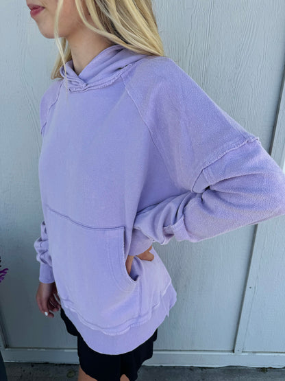 MINNIE LILAC WASHED HOODED SWEATSHIRT