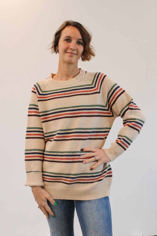 LILY STRIPED KNIT SWEATER