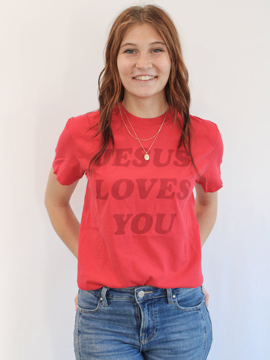 JESUS LOVES YOU GRAPHIC TEE