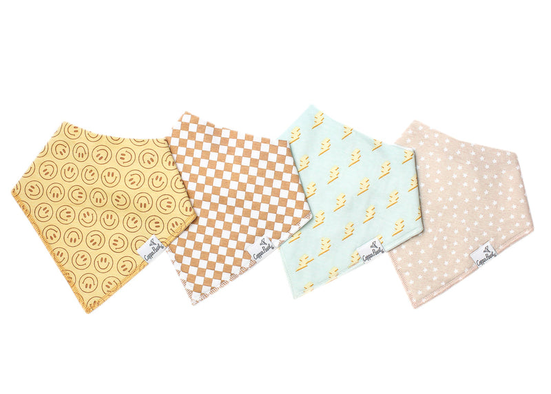 COPPER PEARL BANDANA BIBS MULTIPLE PATTERN OPTIONS AVAILABLE