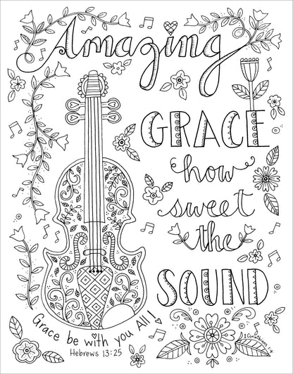 COLOR THE HYMNS COLORING BOOK