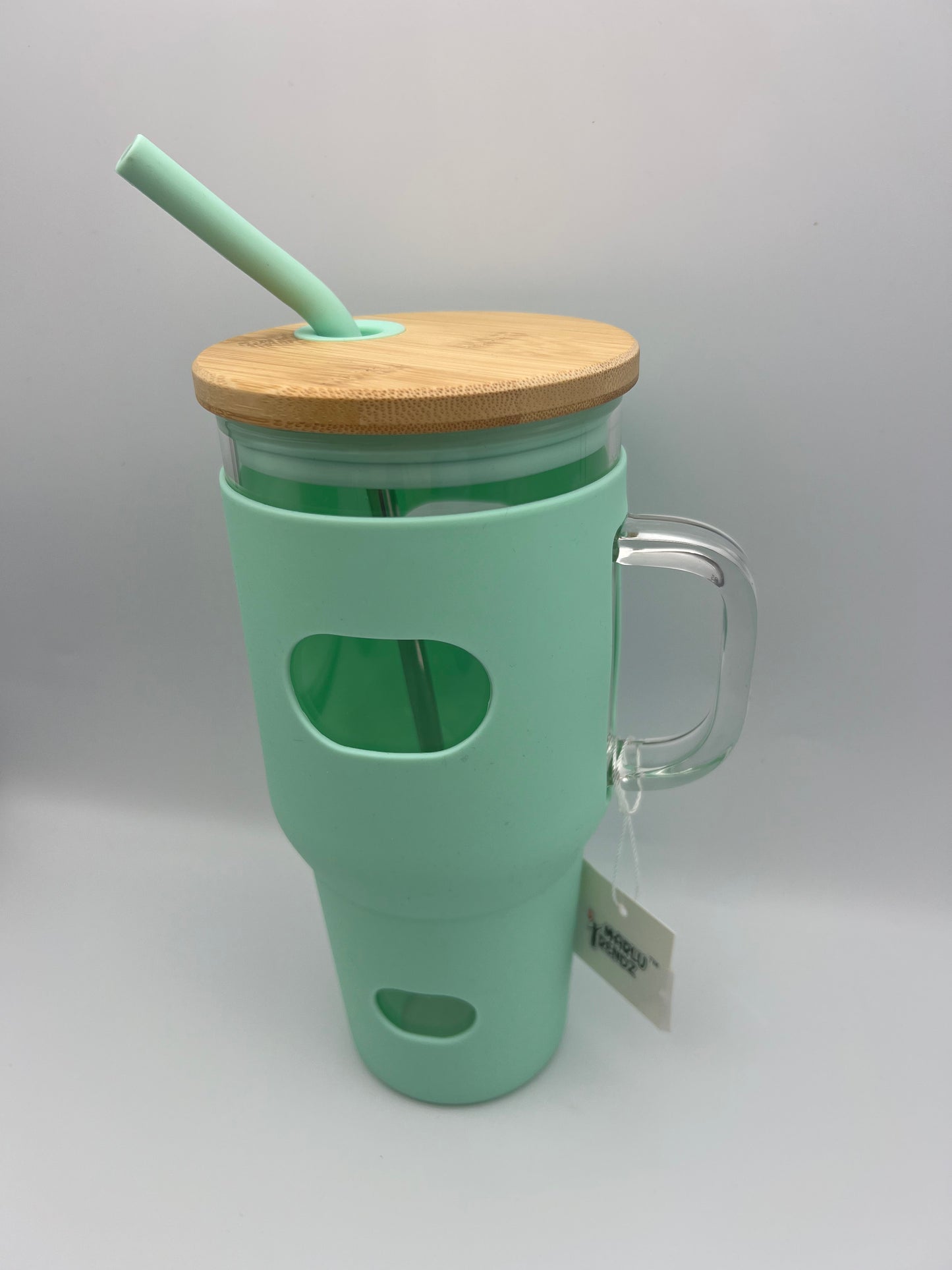 PLASTIC TUMBLER WITH WOOD LID MULTIPLE COLOR OPTIONS