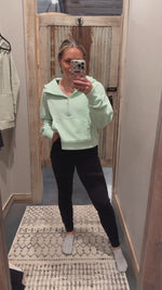 BRIANA MINT QUARTER ZIP UP JACKET BY IVY & CO