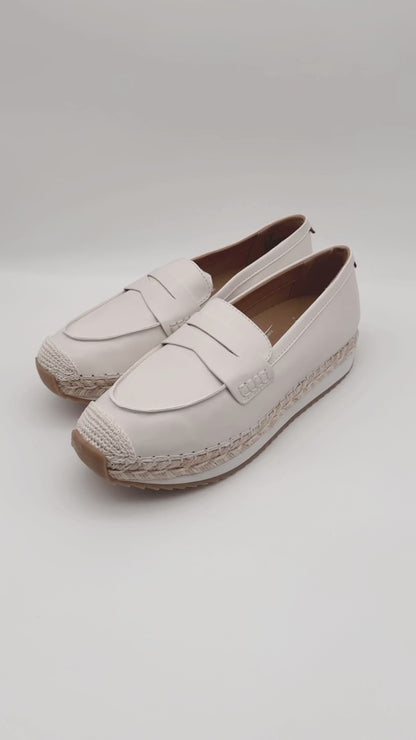 MAISYN BONE COLORED SLIP ON LOAFER