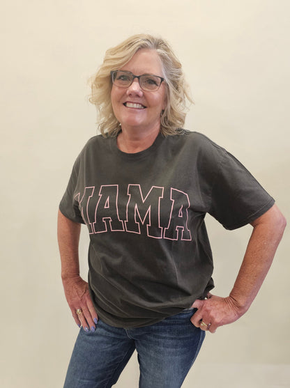 MAMA CHARCOAL GRAPHIC TEE