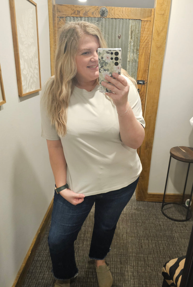 KELSI CURVY BOXY FIT BASIC TEE 3 COLOR OPTIONS