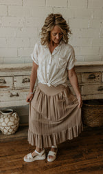 TAMIE TIERED SKIRT WITH RUFFLED END 2 COLOR OPTIONS
