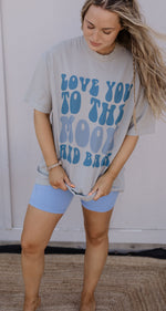 LOVE YOU TO THE MOON AND BACK OVERSIZED GRAPHIC BY IVY & CO