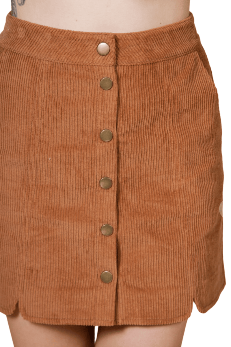 Front button down corduroy skirt IVY & CO